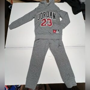 Jordan Jersey Boys 2-Peice Hoodie and Jogger Pants Set Grey Size 4 / 6
